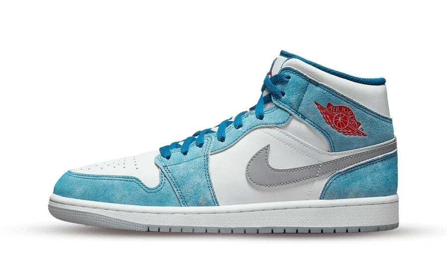 Air Jordan 1 Mid French Blue Fire Red