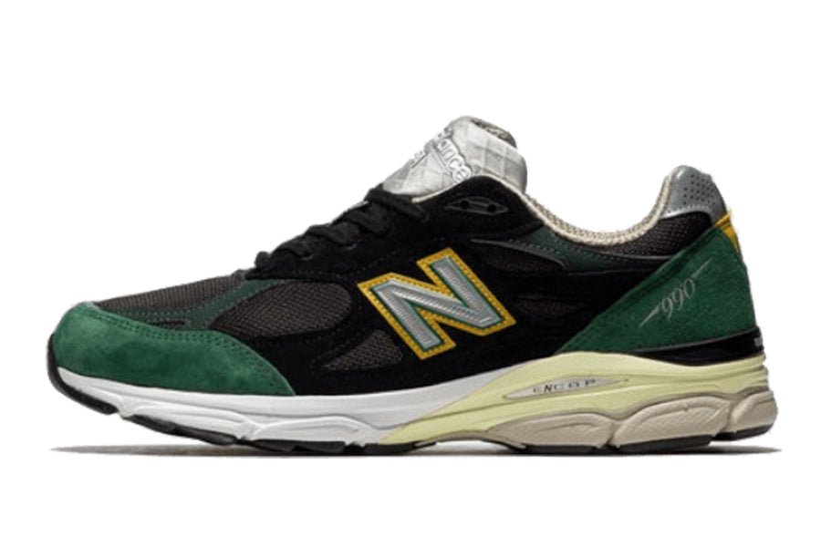 New Balance 990 V3 Black Green Yellow