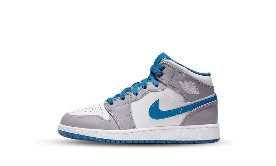 Air Jordan 1 Mid True Blue Cement (GS)