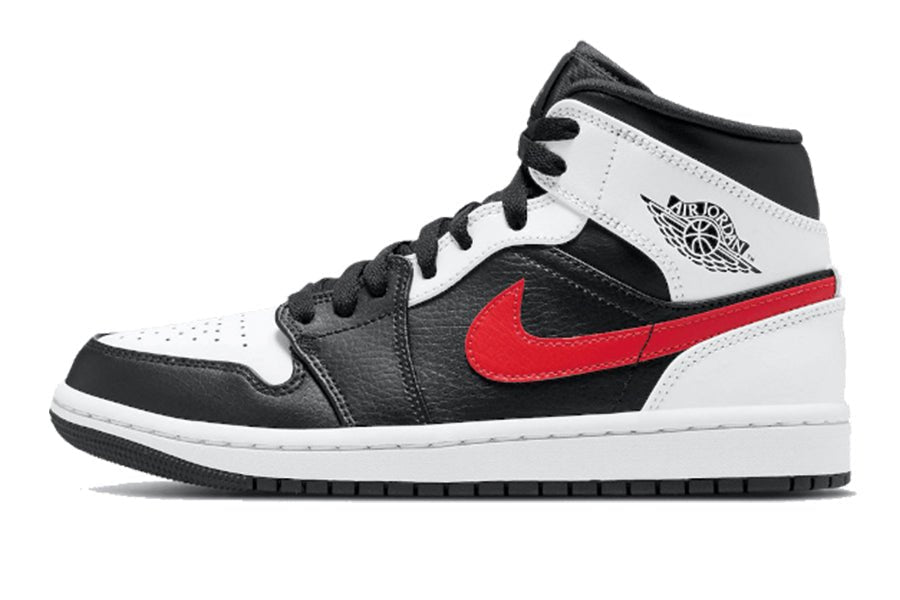 Air Jordan 1 Mid Black Chile Red White