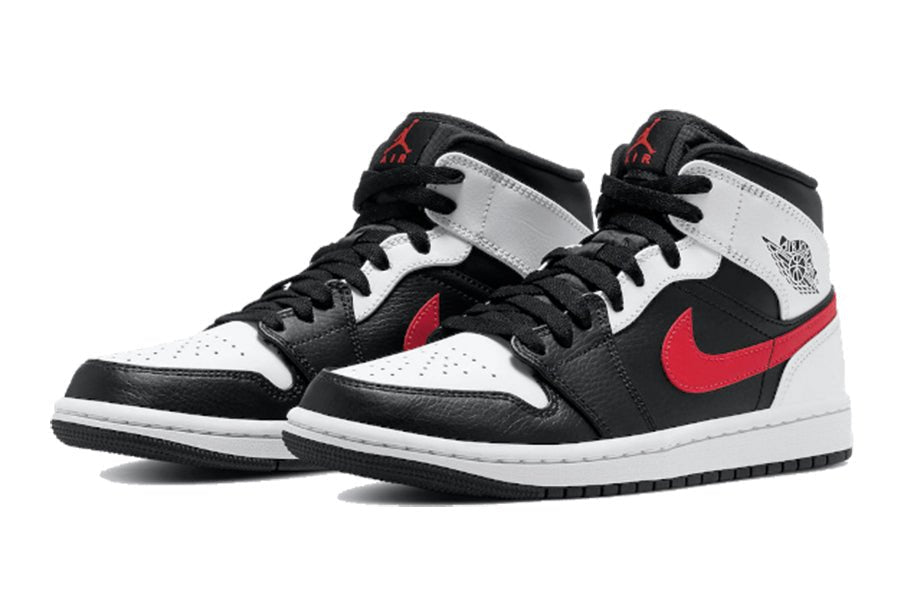 Air Jordan 1 Mid Black Chile Red White