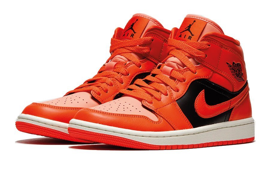 Air Jordan 1 Mid Orange Black