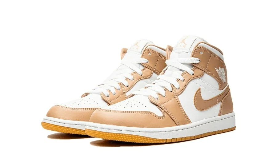 Air Jordan 1 Mid Hemp Tan White