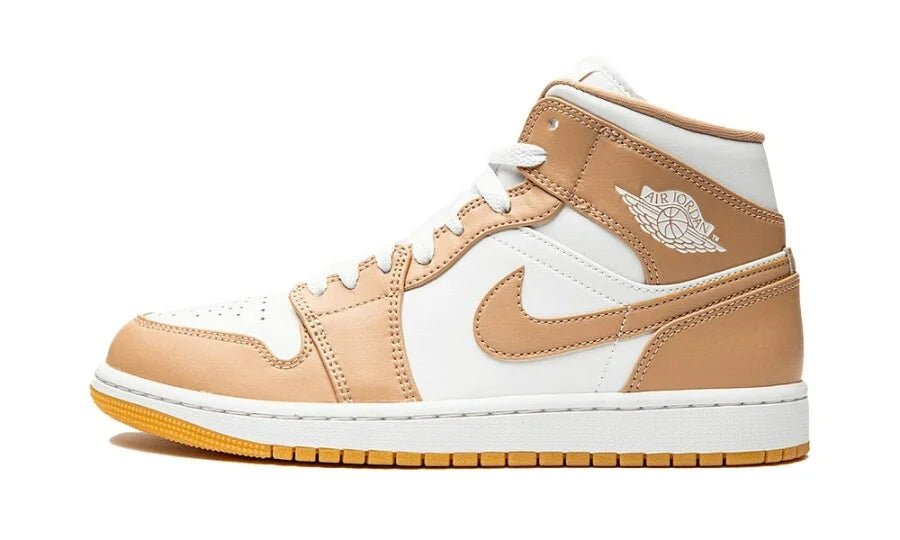 Air Jordan 1 Mid Hemp Tan White